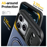 iPhone 18 Pro / 17 Pro EIDERWOOD Hybrid Plast Håndværker Cover m. Cam Slider - MagSafe Kompatibel - Blå