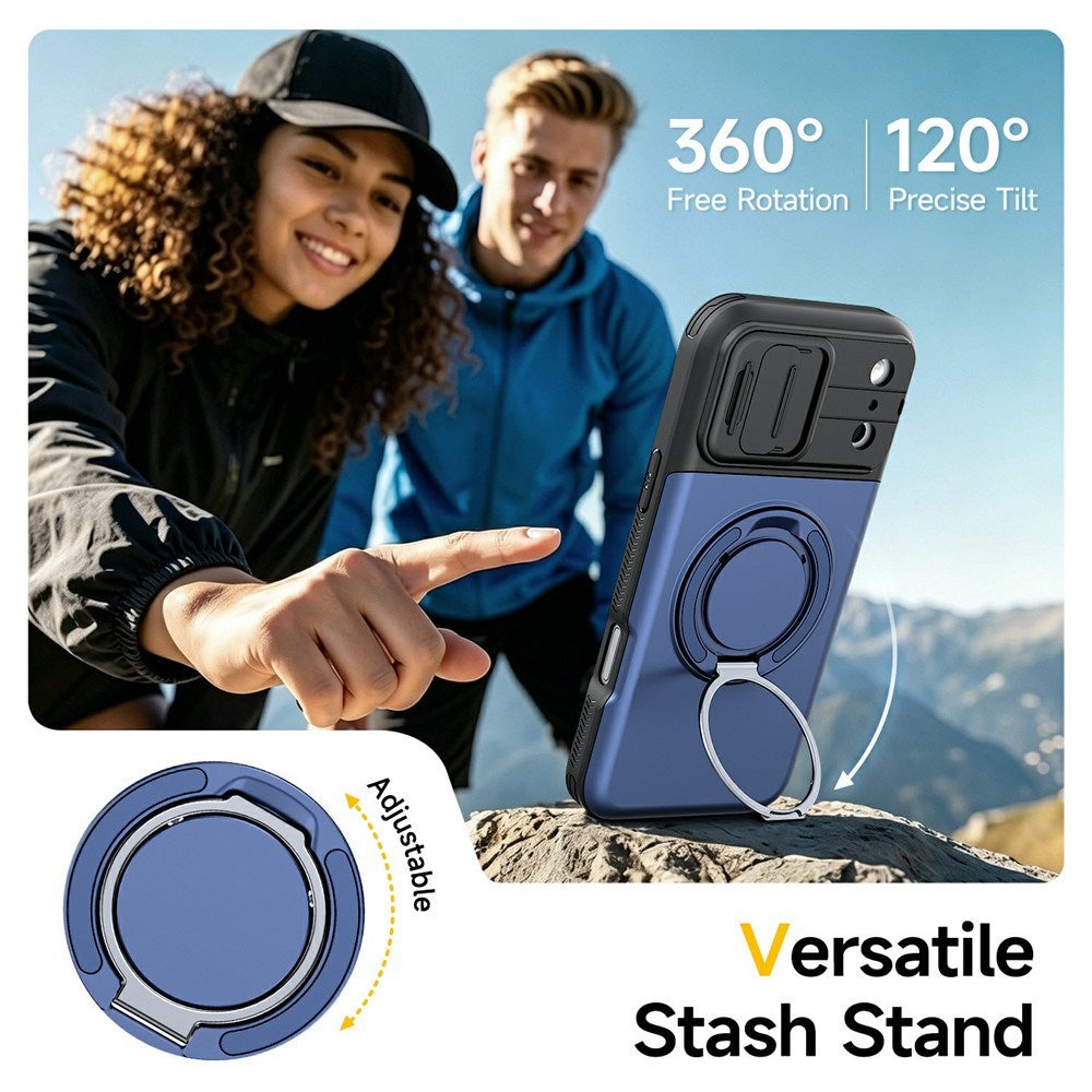 iPhone 18 Pro / 17 Pro EIDERWOOD Hybrid Plast Håndværker Cover m. Cam Slider - MagSafe Kompatibel - Blå