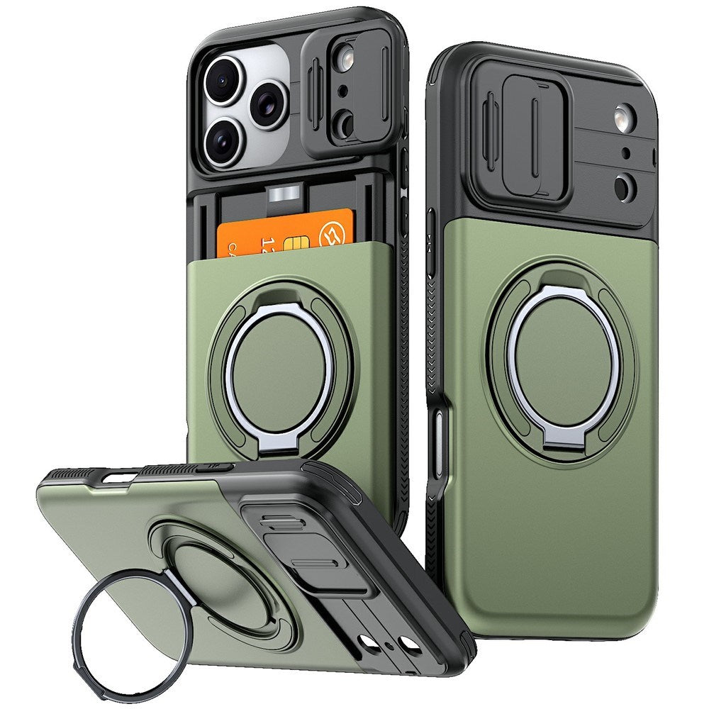 iPhone 18 Pro / 17 Pro EIDERWOOD Hybrid Plast Håndværker Cover m. Cam Slider - MagSafe Kompatibel - Grøn