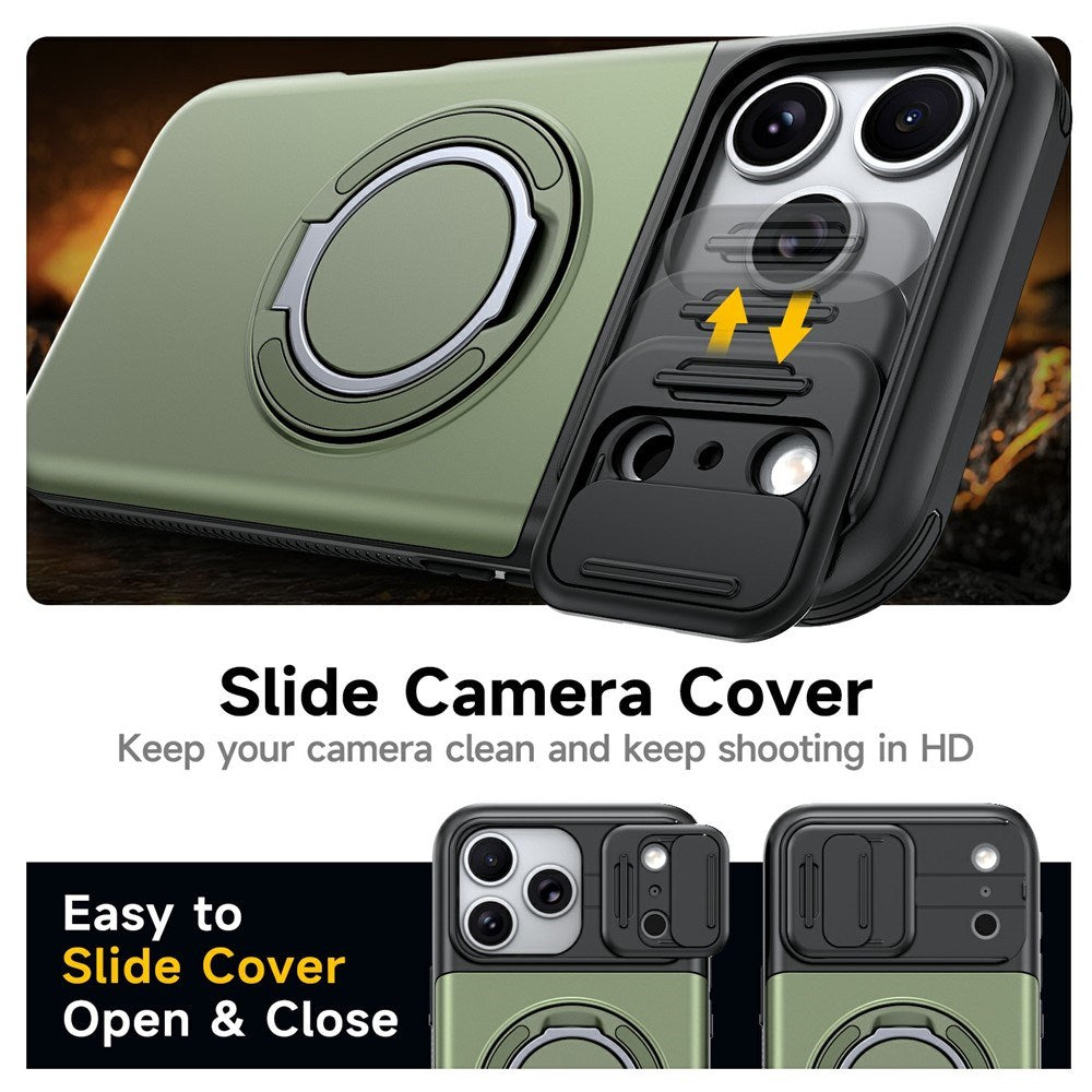 iPhone 18 Pro / 17 Pro EIDERWOOD Hybrid Plast Håndværker Cover m. Cam Slider - MagSafe Kompatibel - Grøn