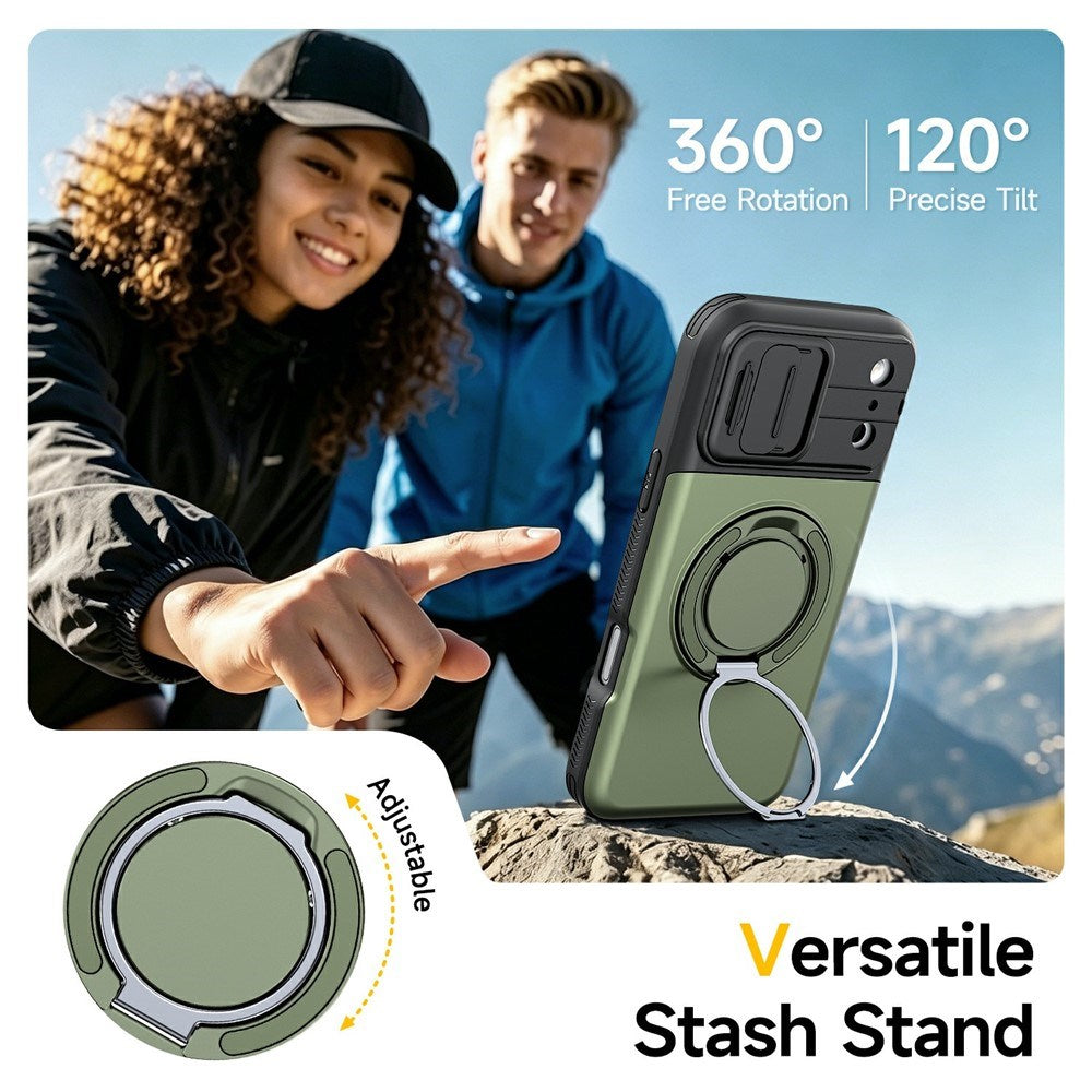 iPhone 18 Pro / 17 Pro EIDERWOOD Hybrid Plast Håndværker Cover m. Cam Slider - MagSafe Kompatibel - Grøn