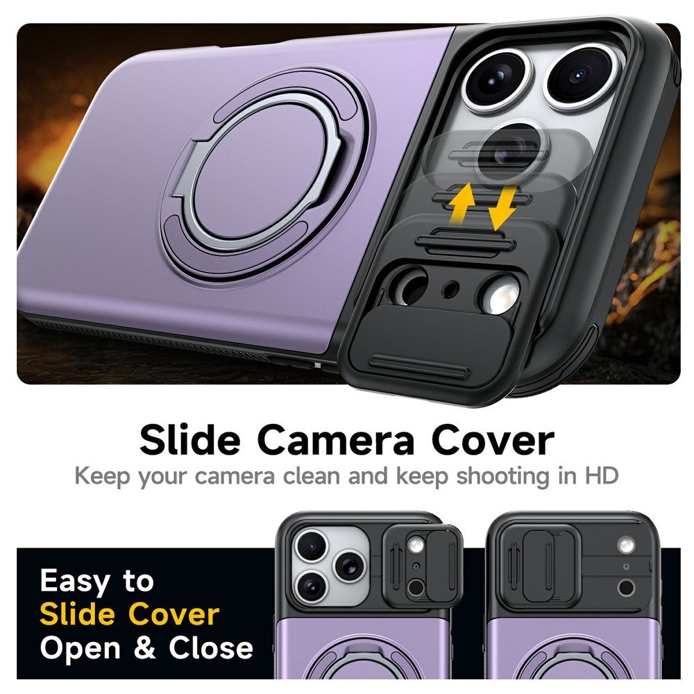 iPhone 18 Pro / 17 Pro EIDERWOOD Hybrid Plast Håndværker Cover m. Cam Slider - MagSafe Kompatibel - Lilla