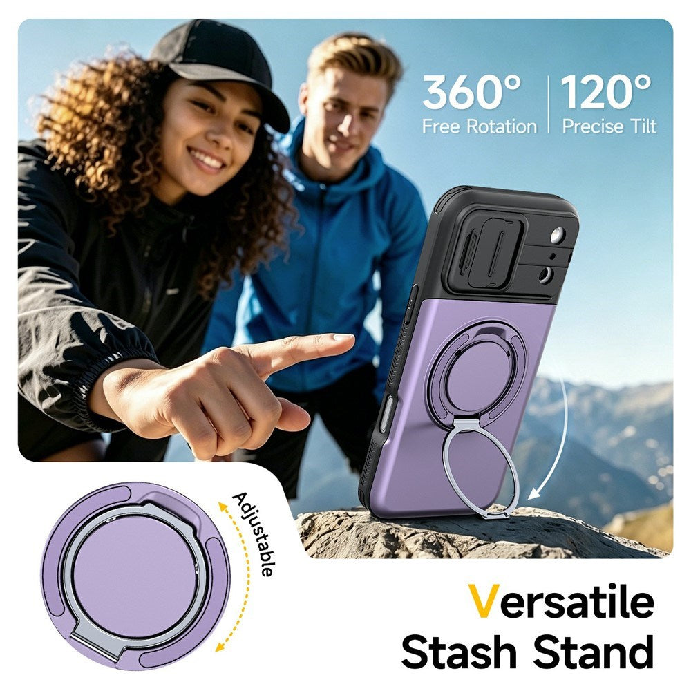 iPhone 18 Pro / 17 Pro EIDERWOOD Hybrid Plast Håndværker Cover m. Cam Slider - MagSafe Kompatibel - Lilla