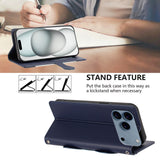 iPhone 18 Pro Max / 17 Pro Max Flip Cover - 3D Katteører - Kortholder - Ståfunktion - Lilla