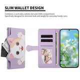 iPhone 18 Pro / 17 Pro Flip Cover - 3D Katteører - Kortholder - Ståfunktion - Lilla