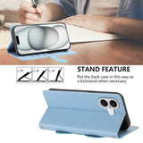iPhone 18 / 17 Flip Cover - 3D Katteører - Kortholder - Ståfunktion - Blå