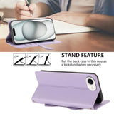iPhone 17e / 16e Flip Cover - 3D Katteører - Kortholder - Ståfunktion - Lilla