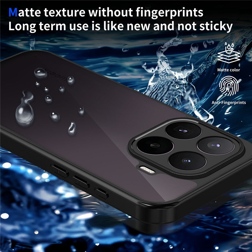 Xiaomi 17T Pro Hybrid Case m. Matteret Overflade - Sort / Gennemsigtig