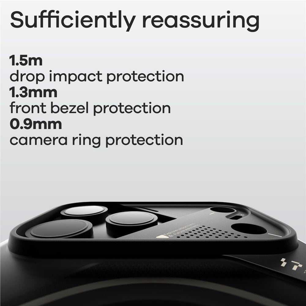 iPhone 17 Pro AULUMU Selvlysende Fleksibelt Plastik Mobilcover - MagSafe Kompatibel - Sort