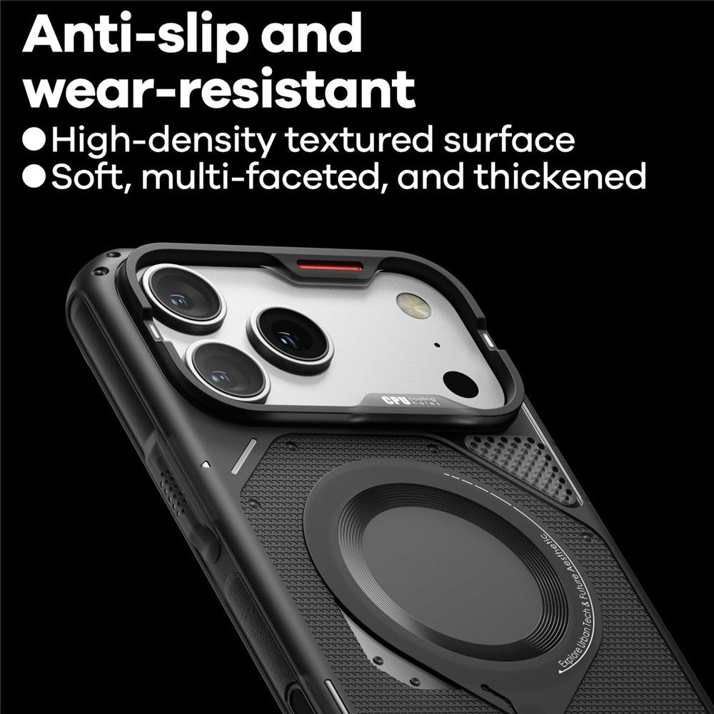 iPhone 17 Pro Max AULUMU Varmeafledende Mobilcover - MagSafe Kompatibel - Sort