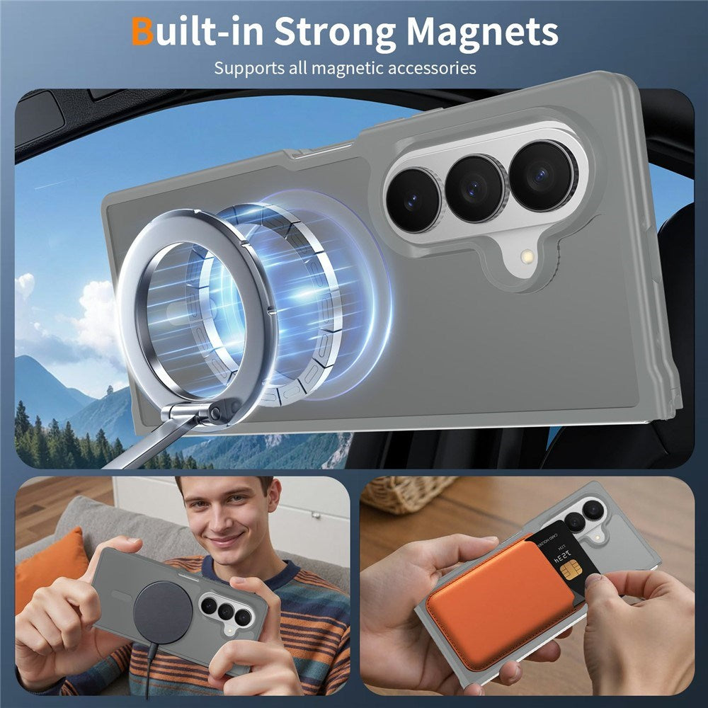 Samsung Galaxy Z Fold8 Mat Fleksibelt Plast Bagside Cover - MagSafe Kompatibel - Grå