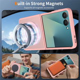 Samsung Galaxy Z Flip8 Mat Fleksibelt Plast Bagside Cover - MagSafe Kompatibel - Lyserød