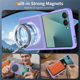 Samsung Galaxy Z Flip8 Mat Fleksibelt Plast Bagside Cover - MagSafe Kompatibel - Lilla