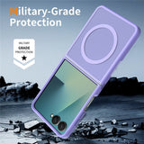 Samsung Galaxy Z Flip8 Mat Fleksibelt Plast Bagside Cover - MagSafe Kompatibel - Lilla