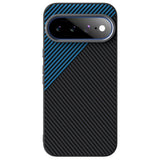 Google Pixel 11 Pro XL ABEEL Hybrid Mobilcover m. Karbonfibretekstur - Sort / Blå