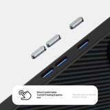Google Pixel 11 Pro XL ABEEL Hybrid Mobilcover m. Karbonfibretekstur - Sort / Blå