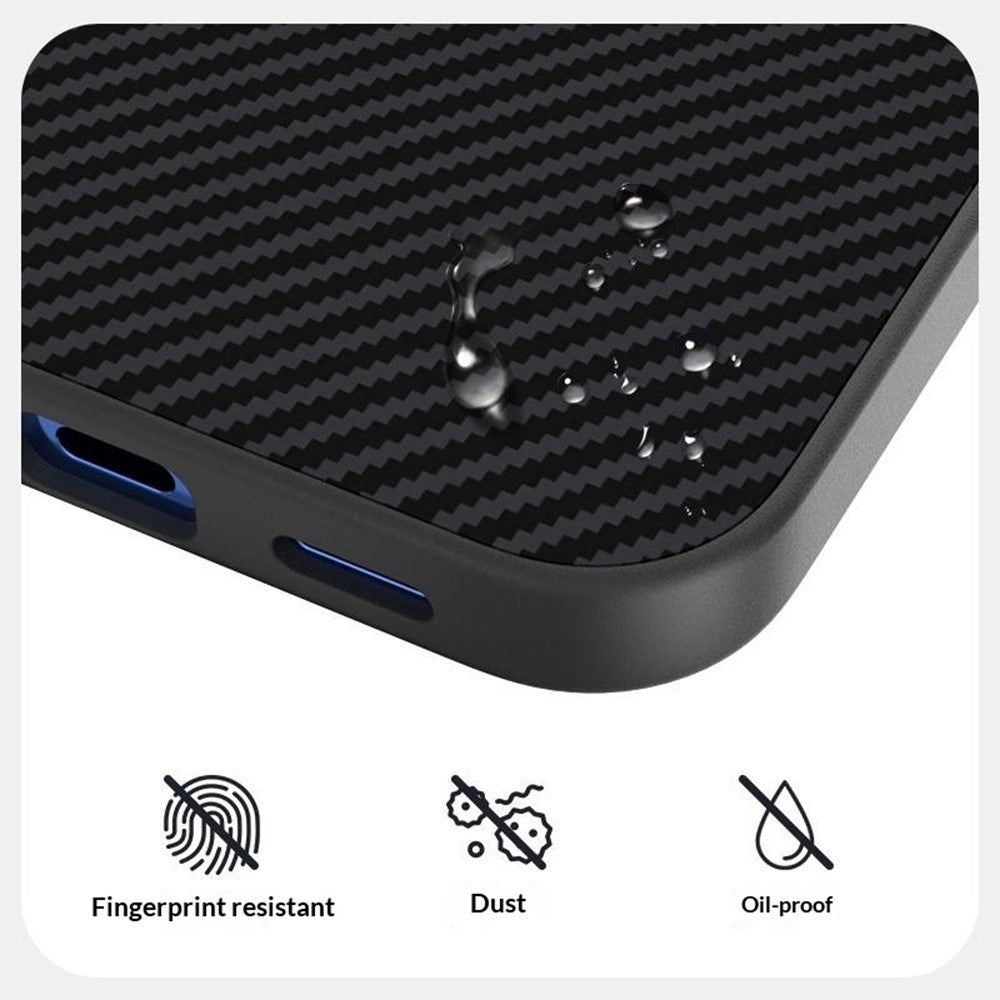 Google Pixel 11 Pro XL ABEEL Hybrid Mobilcover m. Karbonfibretekstur - Sort / Lilla