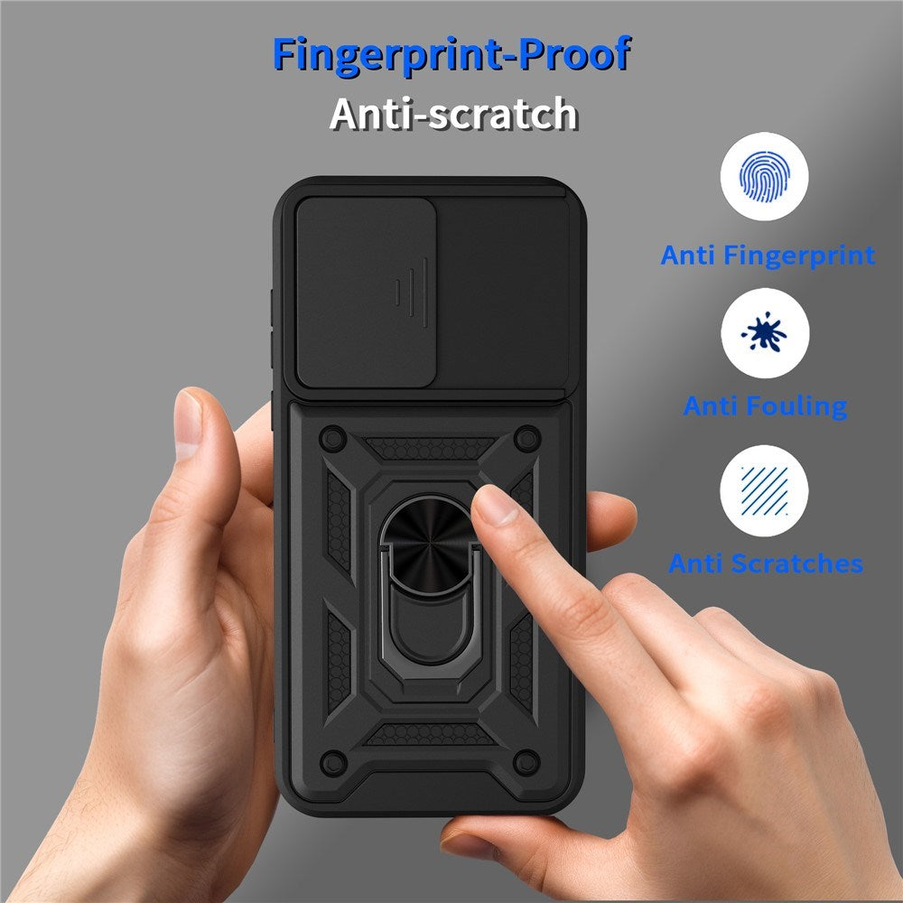 EIDERWOOD OnePlus Nord CE6 Hybrid Håndværker Mobil Cover m. Kickstand & Cam Slider - Sort