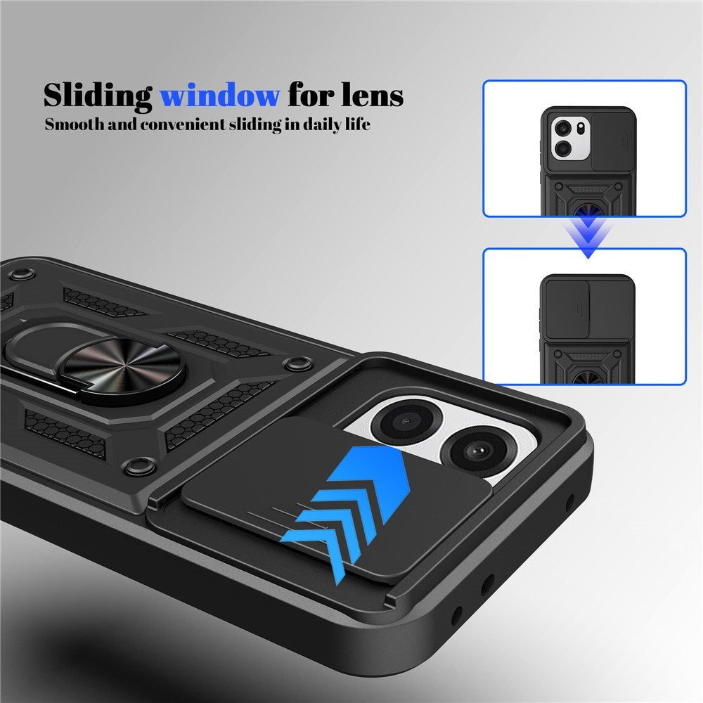 EIDERWOOD OnePlus Nord CE6 Hybrid Håndværker Mobil Cover m. Kickstand & Cam Slider - Sort