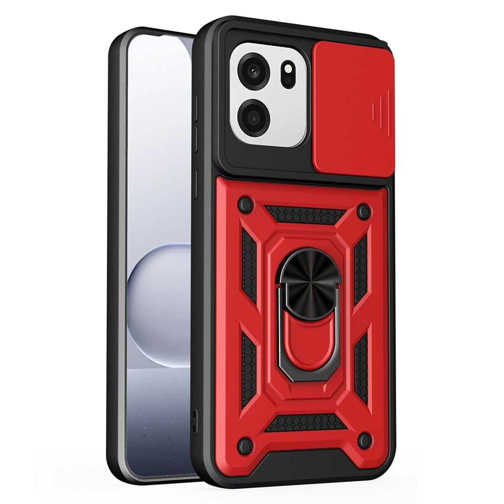 EIDERWOOD OnePlus Nord CE6 Hybrid Håndværker Mobil Cover m. Kickstand & Cam Slider - Rød
