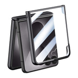 Samsung Galaxy Z Flip8 EIDERWOOD Mobilcover - Indbygget Skærmbeskyttelse & Ståfunktion - Sort