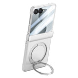 Samsung Galaxy Z Flip8 EIDERWOOD Mobilcover - Indbygget Skærmbeskyttelse & Ståfunktion - Sølv