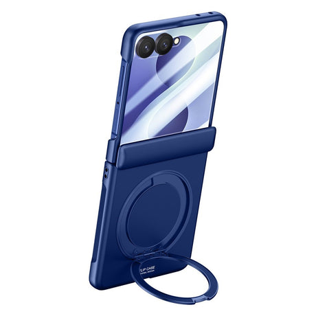 Samsung Galaxy Z Flip8 EIDERWOOD Mobilcover - Indbygget Skærmbeskyttelse & Ståfunktion - Blå