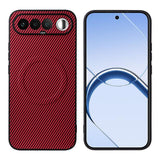 Realme 16 EIDERWOOD Hybrid Carbon Bagside Cover - MagSafe Kompatibel - Rød