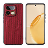Realme 16 Pro EIDERWOOD Hybrid Carbon Bagside Cover - MagSafe Kompatibel - Rød
