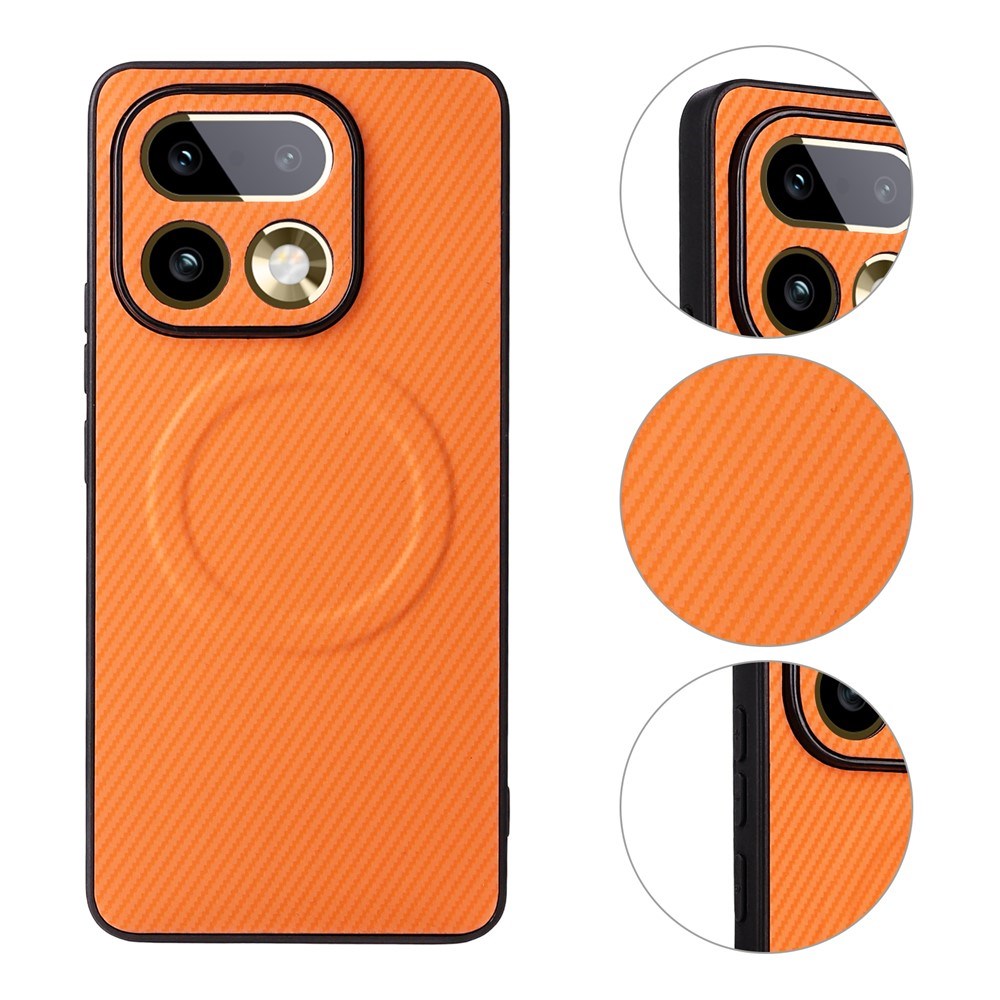 Realme 16 Pro+ EIDERWOOD Hybrid Carbon Bagside Cover - MagSafe Kompatibel - Orange
