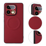 Realme 16 Pro+ EIDERWOOD Hybrid Carbon Bagside Cover - MagSafe Kompatibel - Rød
