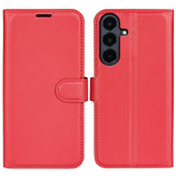 Samsung Galaxy S26 FE EIDERWOOD Kunstlæder Flipcover - Kortholder & Ståfunktion - Rød