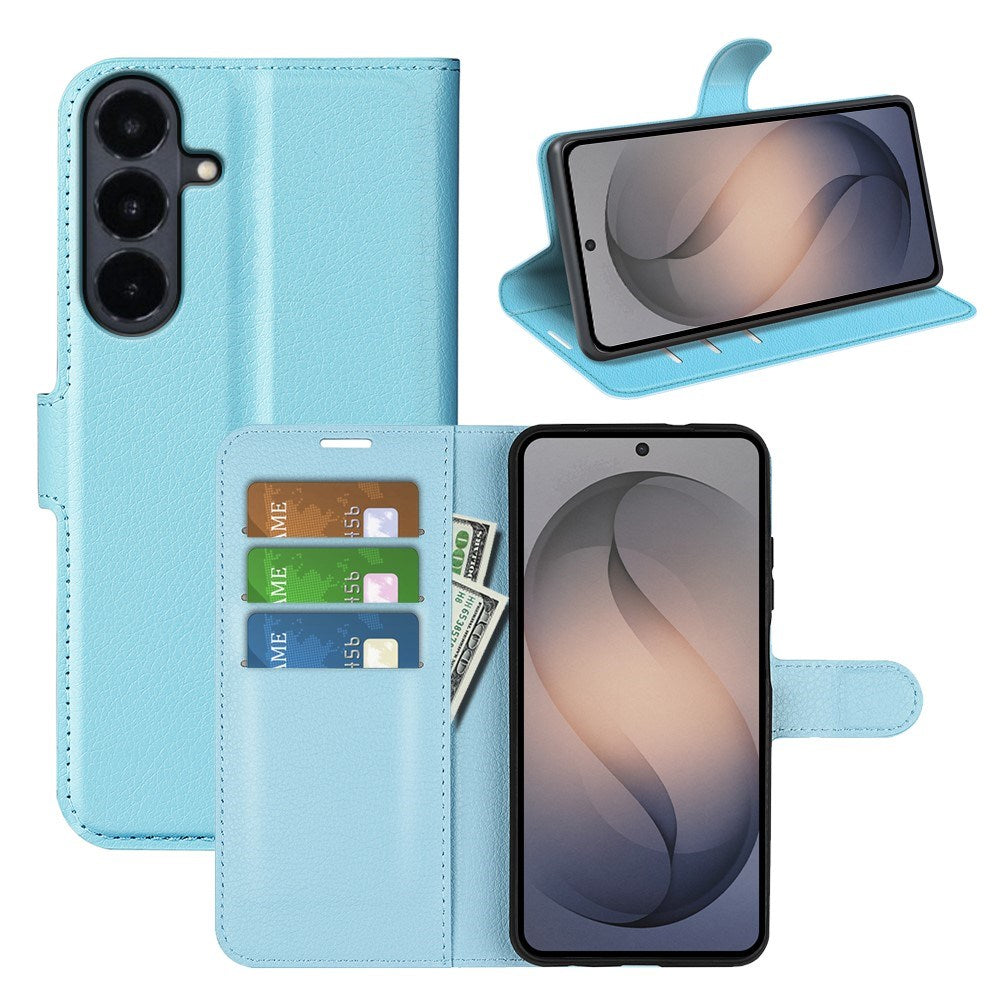 Samsung Galaxy S26 FE EIDERWOOD Kunstlæder Flipcover - Kortholder & Ståfunktion - Blå