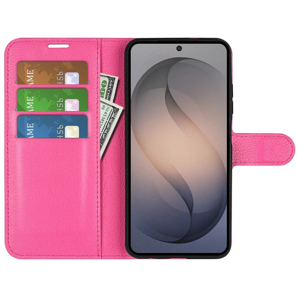 Samsung Galaxy S26 FE EIDERWOOD Kunstlæder Flipcover - Kortholder & Ståfunktion - Pink