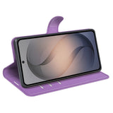 Samsung Galaxy S26 FE EIDERWOOD Kunstlæder Flipcover - Kortholder & Ståfunktion - Lilla