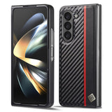 Samsung Galaxy Z Fold8 Ultra LC.IMEEKE Kunstlæder Mobilcover m. Carbon Fiber - Sort