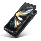 Samsung Galaxy Z Fold8 Ultra LC.IMEEKE Kunstlæder Mobilcover m. Carbon Fiber - Sort