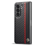 Samsung Galaxy Z Fold8 Ultra LC.IMEEKE Kunstlæder Mobilcover m. Carbon Fiber - Sort