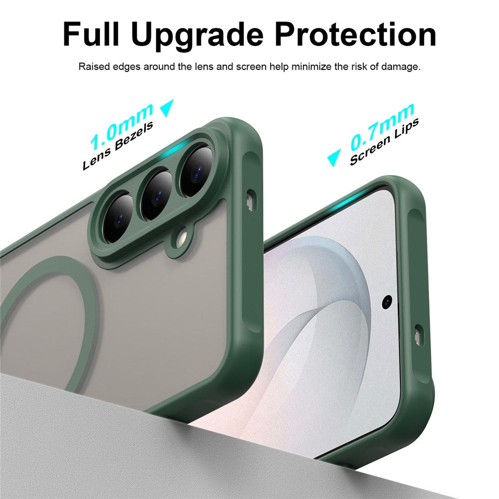 Samsung Galaxy S26 FE EIDERWOOD Mat Hybrid Mobilcover - MagSafe Kompatibel - Gennemsigtig / Grøn