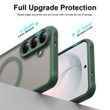 Samsung Galaxy S26 FE EIDERWOOD Mat Hybrid Mobilcover - MagSafe Kompatibel - Gennemsigtig / Grøn