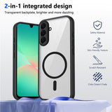 Samsung Galaxy A27 EIDERWOOD Hybrid Plast Bagside Cover - MagSafe Kompatibel - Gennemsigtig / Sort
