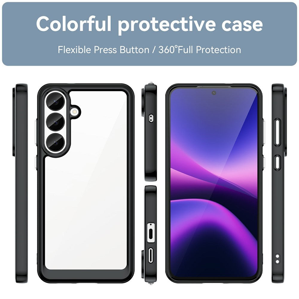 Samsung Galaxy S26 FE EIDERWOOD Hybrid Cover - Gennemsigtig / Sort