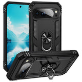 Google Pixel 11 / 11 Pro EIDERWOOD Håndværker Mobil Cover m. 360 Roterbar Kickstand - Sort