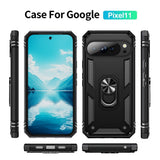 Google Pixel 11 / 11 Pro EIDERWOOD Håndværker Mobil Cover m. 360 Roterbar Kickstand - Sort
