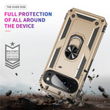 Google Pixel 11 / 11 Pro EIDERWOOD Håndværker Mobil Cover m. 360 Roterbar Kickstand - Guld