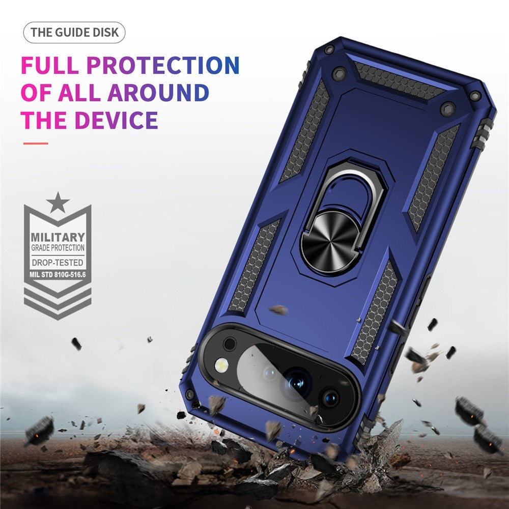 Google Pixel 11 / 11 Pro EIDERWOOD Håndværker Mobil Cover m. 360 Roterbar Kickstand - Blå
