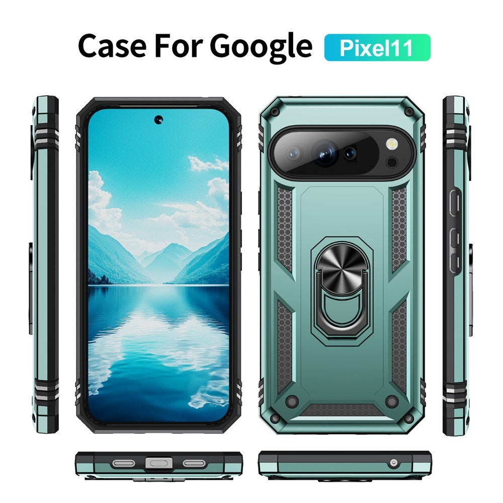 Google Pixel 11 / 11 Pro EIDERWOOD Håndværker Mobil Cover m. 360 Roterbar Kickstand - Turkis