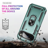 Google Pixel 11 / 11 Pro EIDERWOOD Håndværker Mobil Cover m. 360 Roterbar Kickstand - Turkis