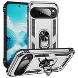 Google Pixel 11 / 11 Pro EIDERWOOD Håndværker Mobil Cover m. 360 Roterbar Kickstand - Sølv