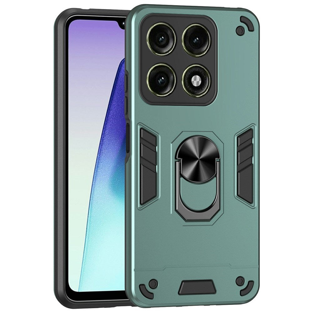 Motorola Edge 70 Pro EIDERWOOD Hybrid Håndværker Bagside Cover m. Kickstand - Grøn